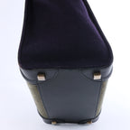 Celine Luggage Micro Leather x Felt Handbag in Black x Green