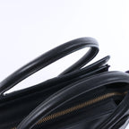 Celine Luggage Micro Leather x Felt Handbag in Black x Green
