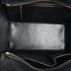 Celine Luggage Micro Leather x Suede Handbag in Black x White