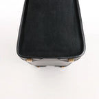 Celine Luggage Micro Leather x Suede Handbag in Black x White