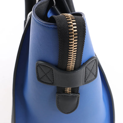 Celine Luggage Mini Leather Tri-Color Handbag in Blue x Beige x Black