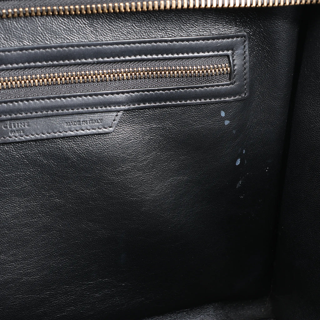 Celine Luggage Mini Leather Tri-Color Handbag in Blue x Beige x Black