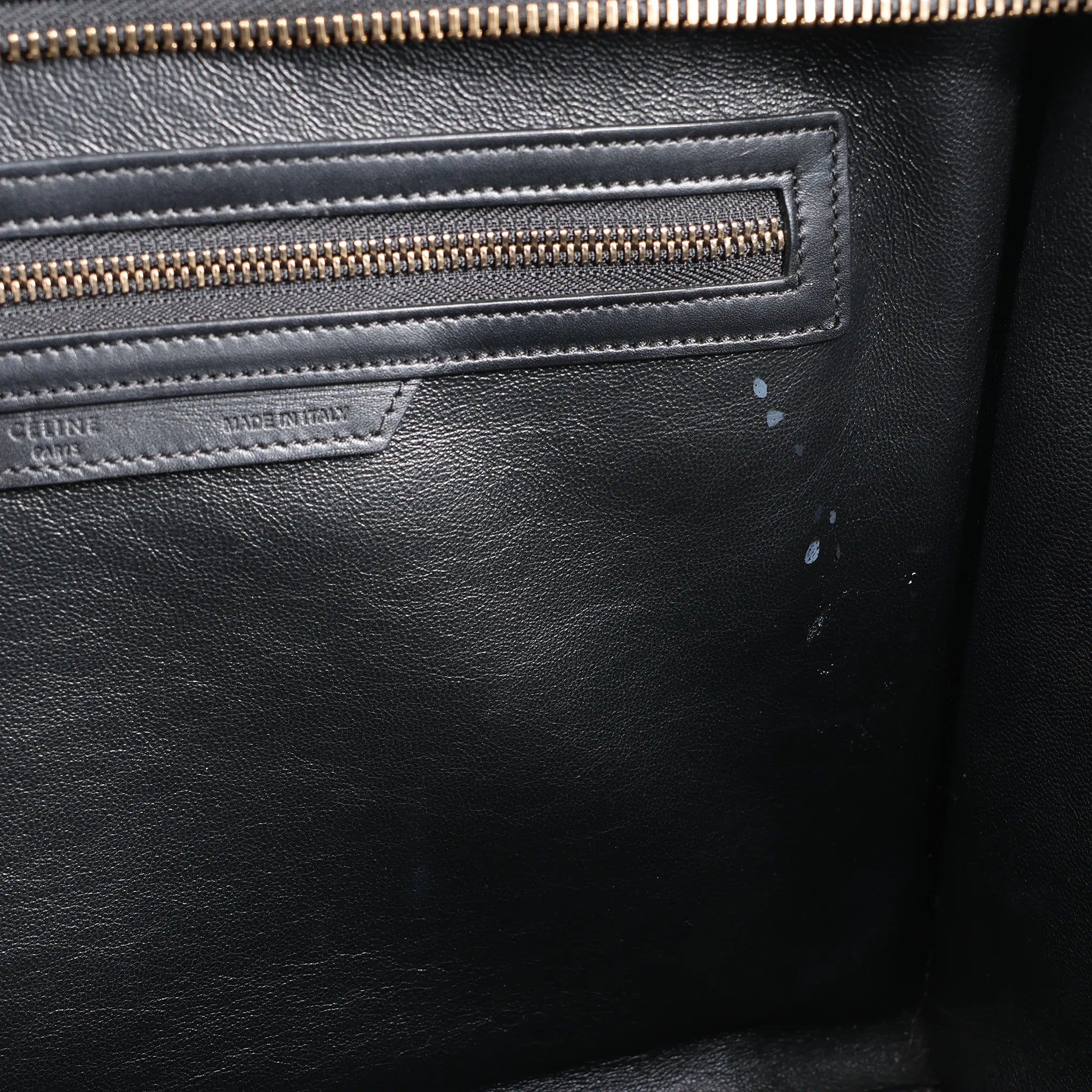Celine Luggage Mini Leather Tri-Color Handbag in Blue x Beige x Black