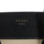 Celine Luggage Mini Leather Tri-Color Handbag in Blue x Beige x Black
