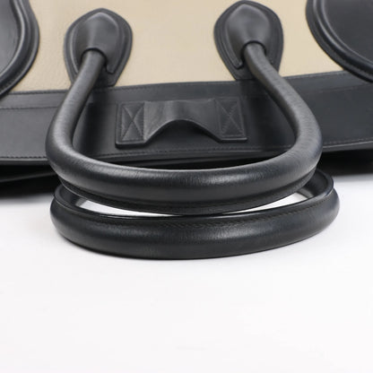 Celine Luggage Mini Sac à main en cuir tricolore Bleu x Beige x Noir