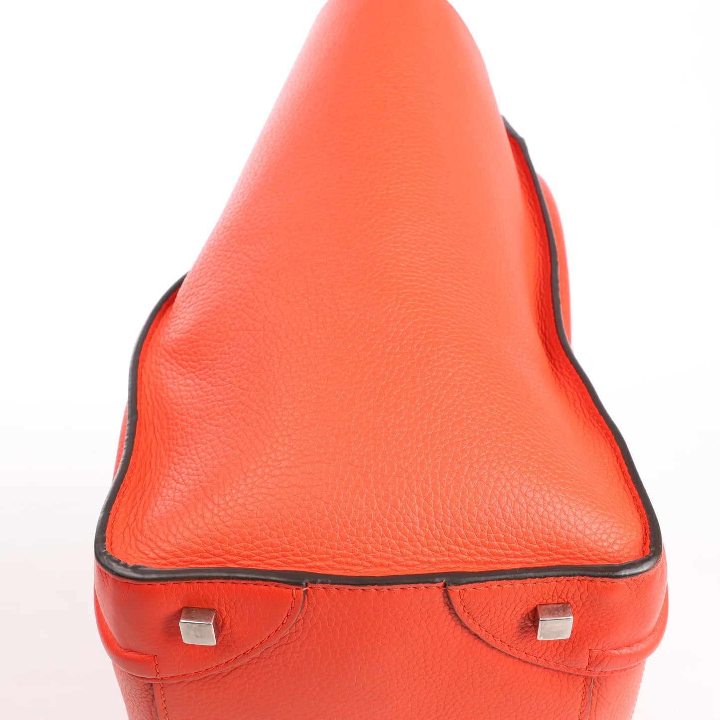 Celine Luggage Mini Leather Handbag in Orange