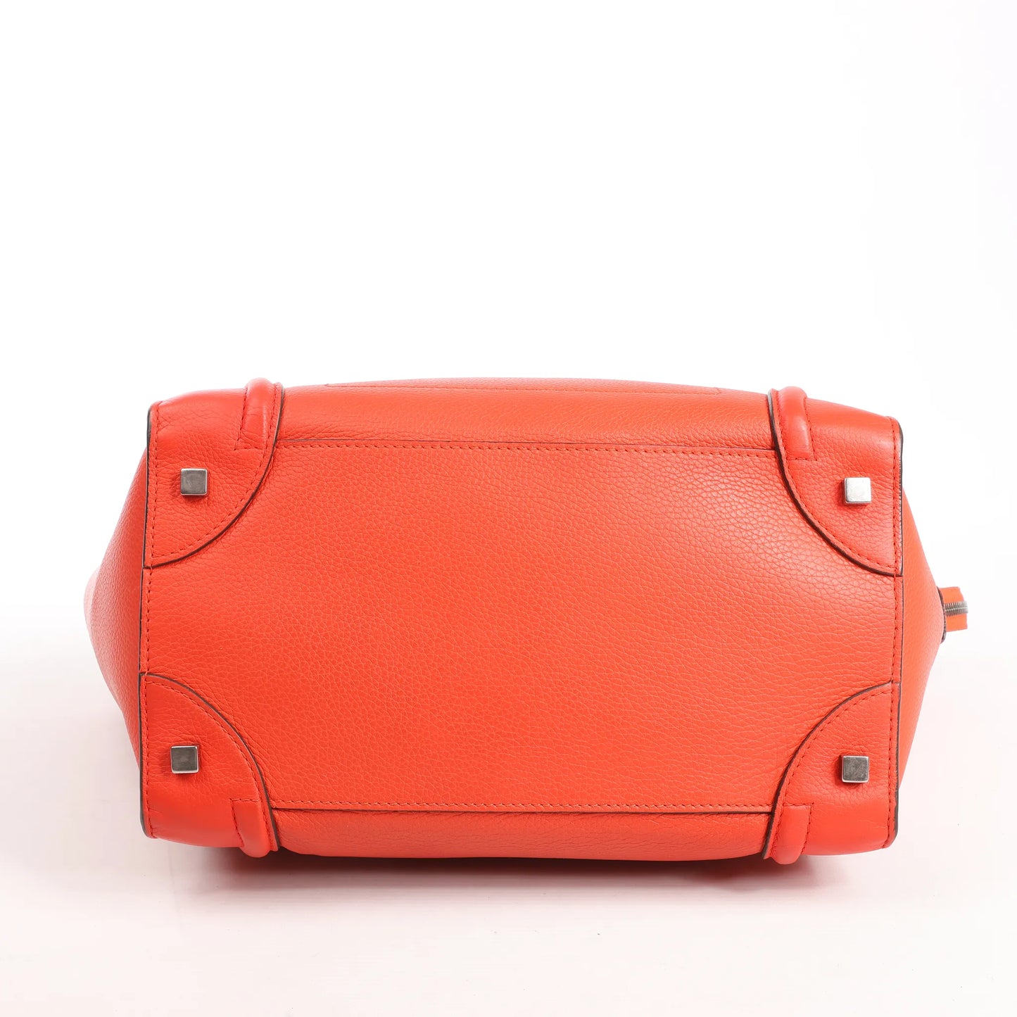 Celine Luggage Mini Leather Handbag in Orange