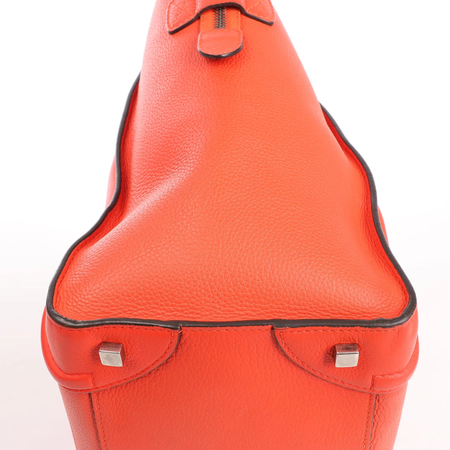 Celine Luggage Mini Leather Handbag in Orange