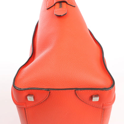 Celine Luggage Mini Leather Handbag in Orange