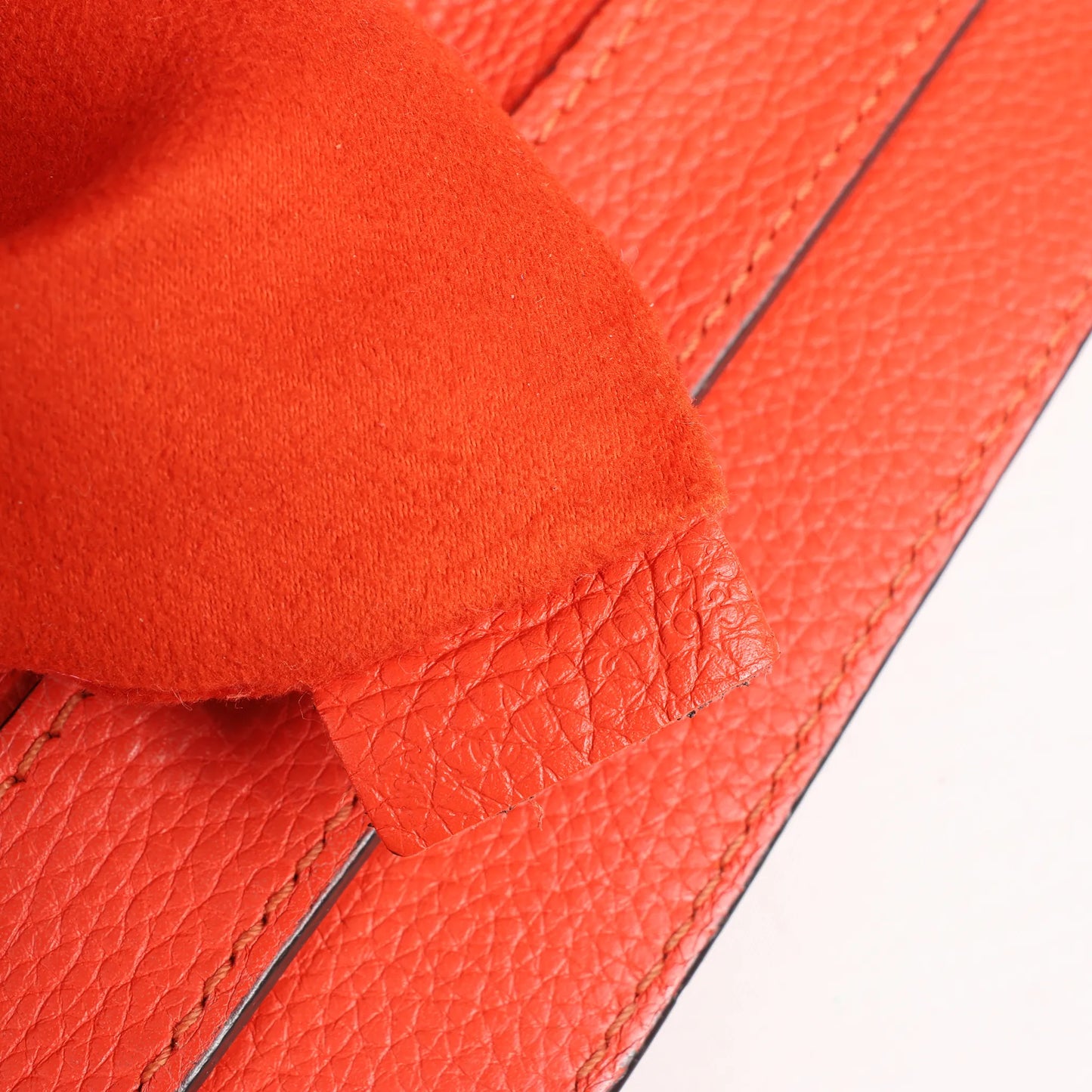 Celine Luggage Mini Leather Handbag in Orange