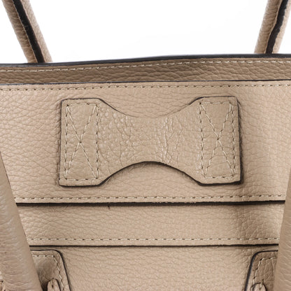 Celine Luggage Mini Leather Handbag in Beige