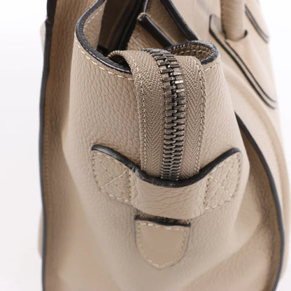 Celine Luggage Mini Leather Handbag in Beige