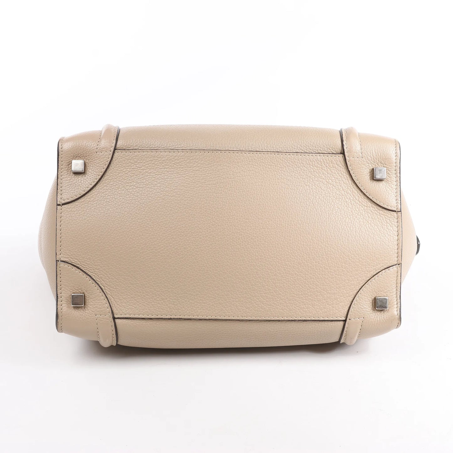 Celine Luggage Mini Leather Handbag in Beige