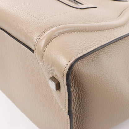 Celine Luggage Mini Leather Handbag in Beige