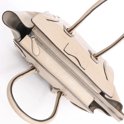 Celine Luggage Mini Leather Handbag in Beige