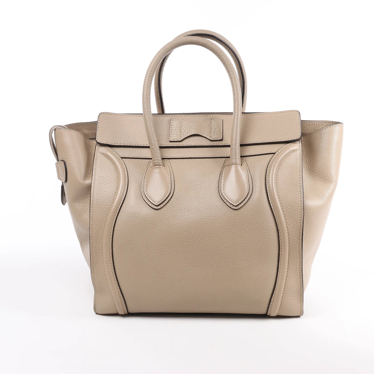 Celine Luggage Mini Leather Handbag in Beige
