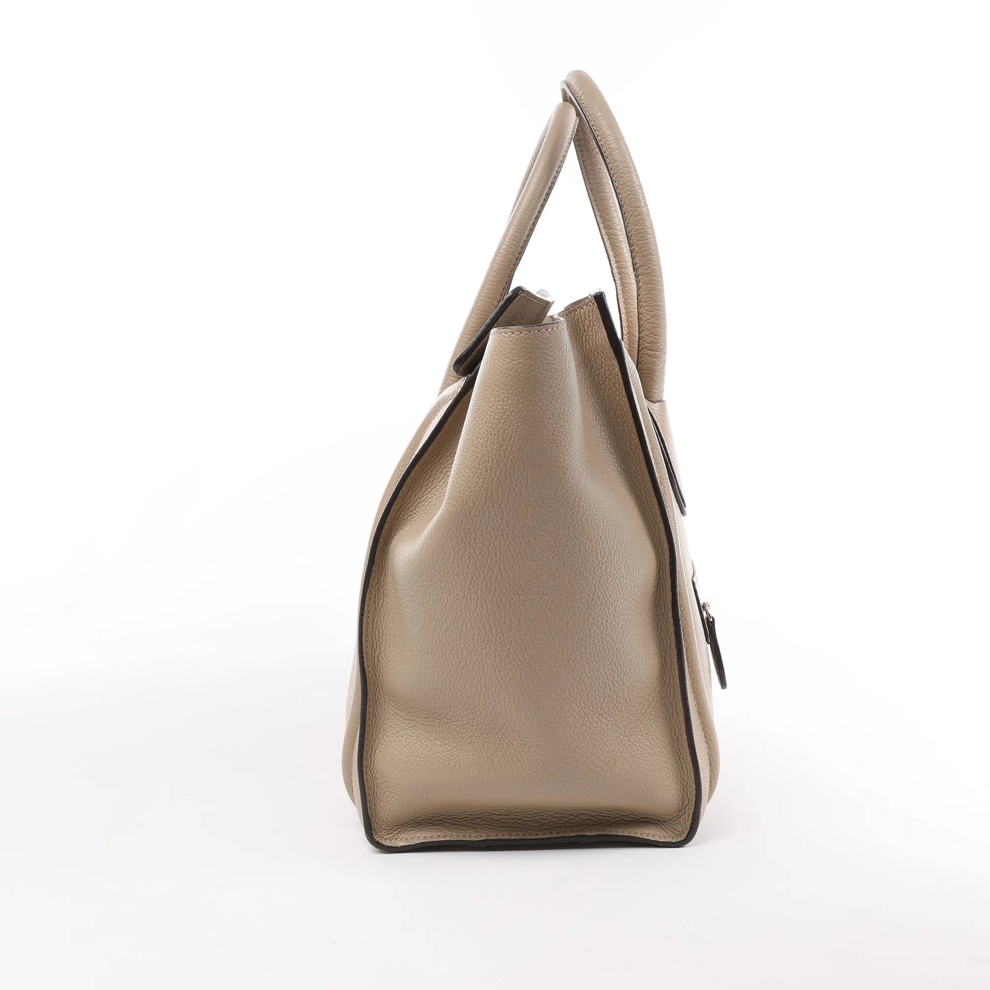 Celine Luggage Mini Leather Handbag in Beige