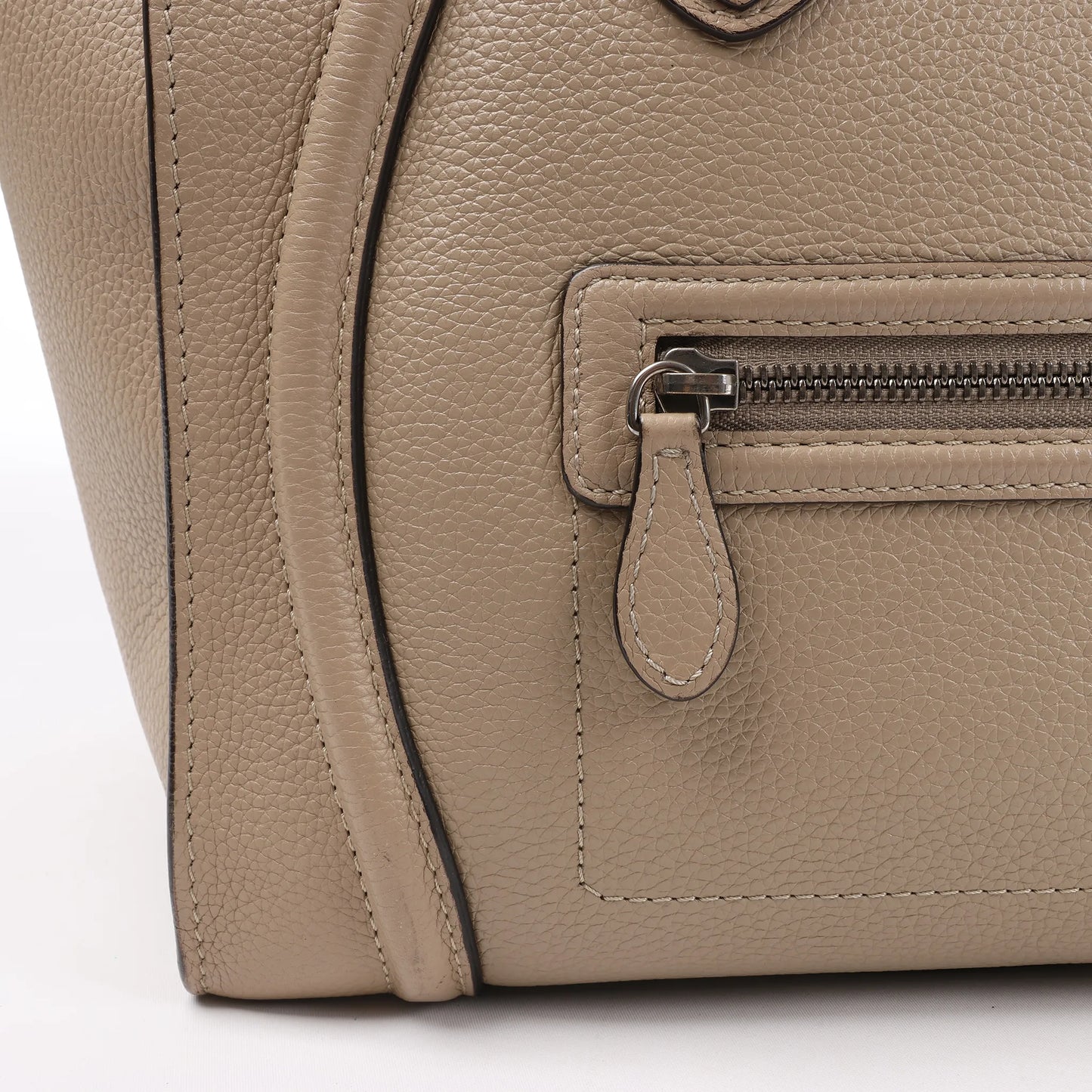 Celine Luggage Mini Leather Handbag in Beige