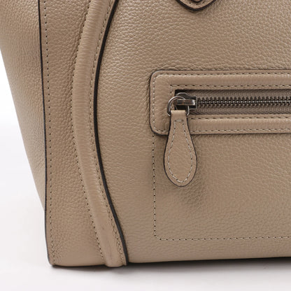 Celine Luggage Mini Leather Handbag in Beige