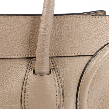 Celine Luggage Mini Leather Handbag in Beige