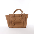 Minibolso de mano de piel Celine Luggage en color rojo