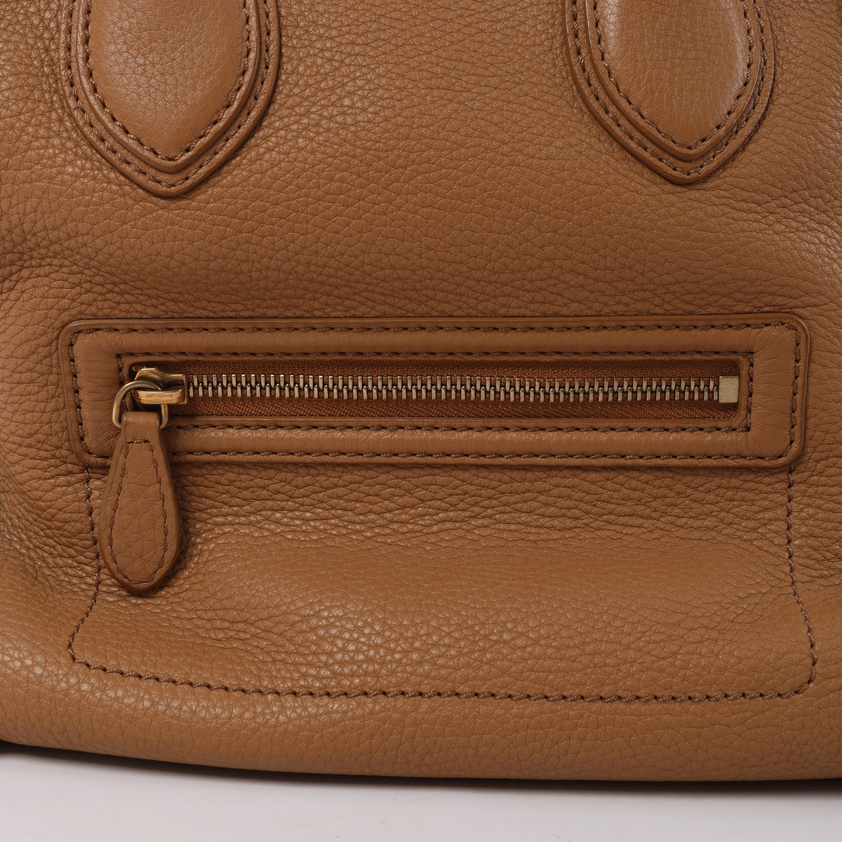 Minibolso de mano de piel Celine Luggage en color rojo