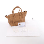 Minibolso de mano de piel Celine Luggage en color rojo