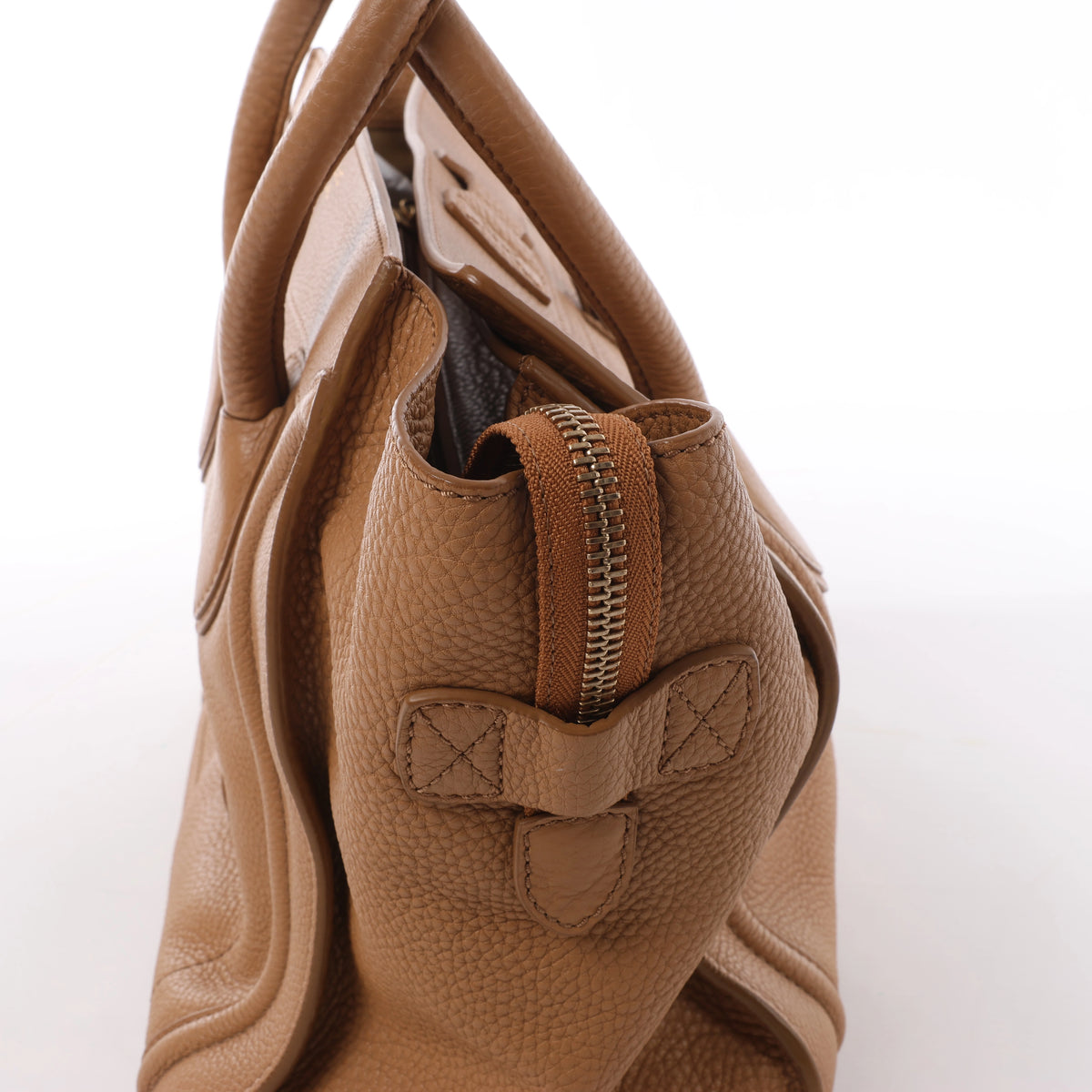 Minibolso de mano de piel Celine Luggage en color rojo