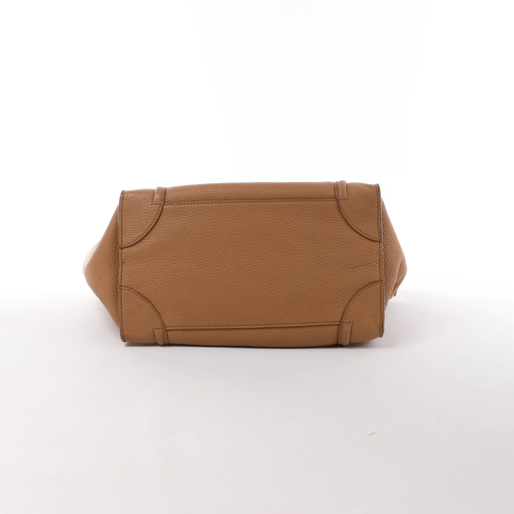 Minibolso de mano de piel Celine Luggage en color rojo