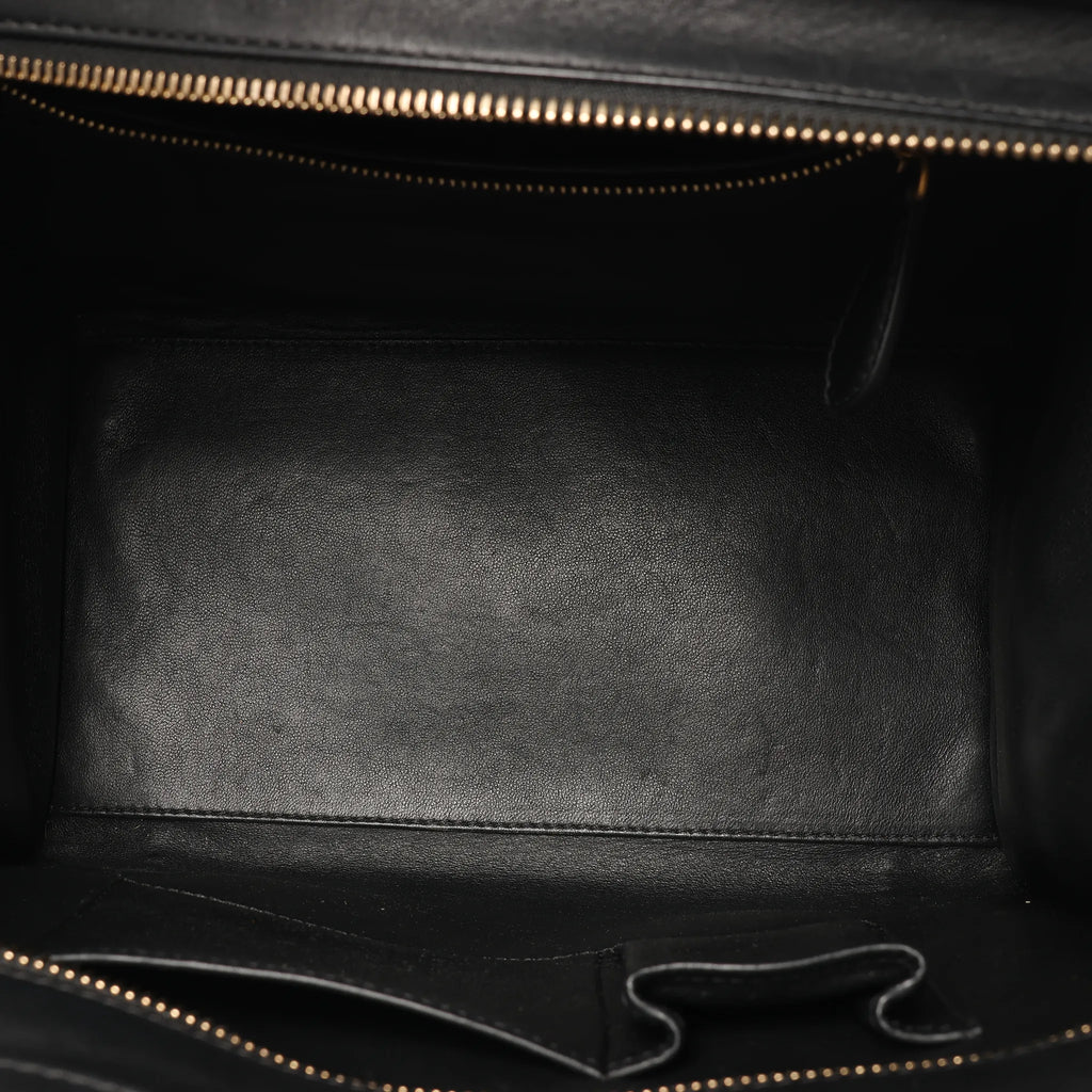 Celine Luggage Mini Leather Handbag in Navy Blue
