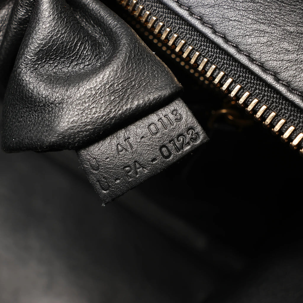 Celine Luggage Mini Leather Handbag in Navy Blue