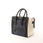 Celine Luggage Mini Leather Handbag in Navy Blue