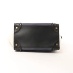 Celine Luggage Mini Leather Handbag in Navy Blue