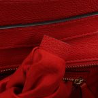 Celine Luggage Mini Leather Handbag in Red