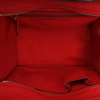 Celine Luggage Mini Leather Handbag in Red