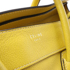 Celine Luggage Mini Leather Handbag in Yellow
