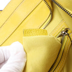Celine Luggage Mini Leather Handbag in Yellow