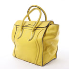 Celine Luggage Mini Leather Handbag in Yellow