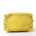 Celine Luggage Mini Leather Handbag in Yellow