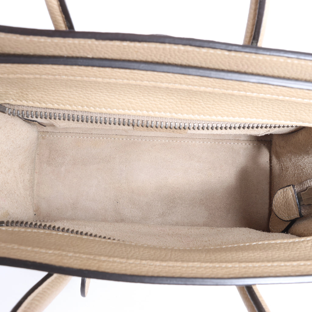 Celine Luggage Nano Leather 2Way Handbag in Brown