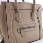 Celine Luggage Nano Leather 2Way Handbag in Brown