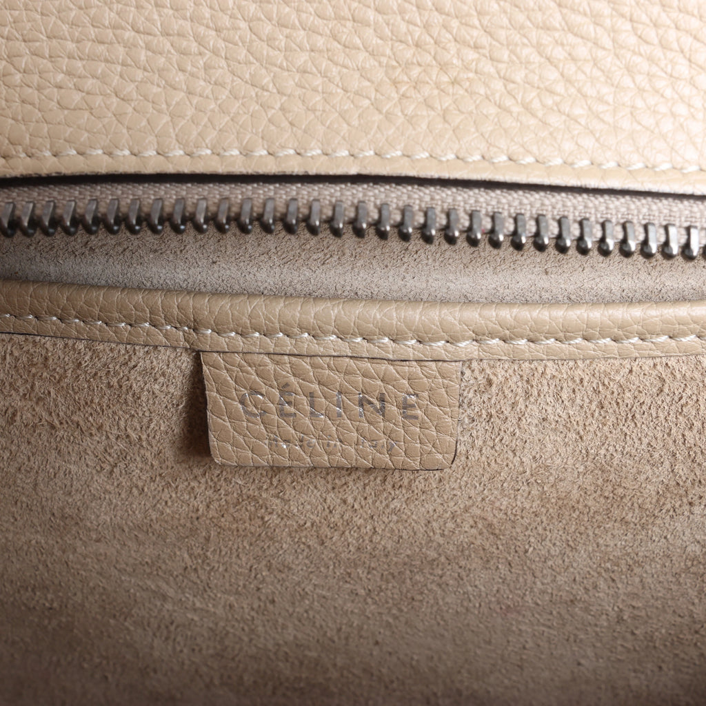 Celine Luggage Nano Leather 2Way Handbag in Brown