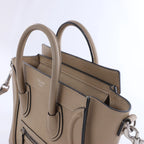 Celine Luggage Nano Leather 2Way Handbag in Brown