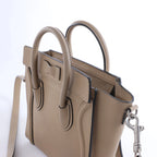 Celine Luggage Nano Leather 2Way Handbag in Brown