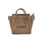 Celine Luggage Nano Leather 2Way Handbag in Brown