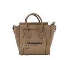 Celine Luggage Nano Leather 2Way Handbag in Brown