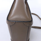 Bolso de mano CELINE Nano Luggage de piel bidireccional en color grisáceo