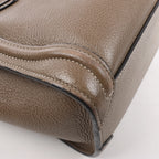 CELINE Nano Luggage Leather 2Way Handbag in Greige