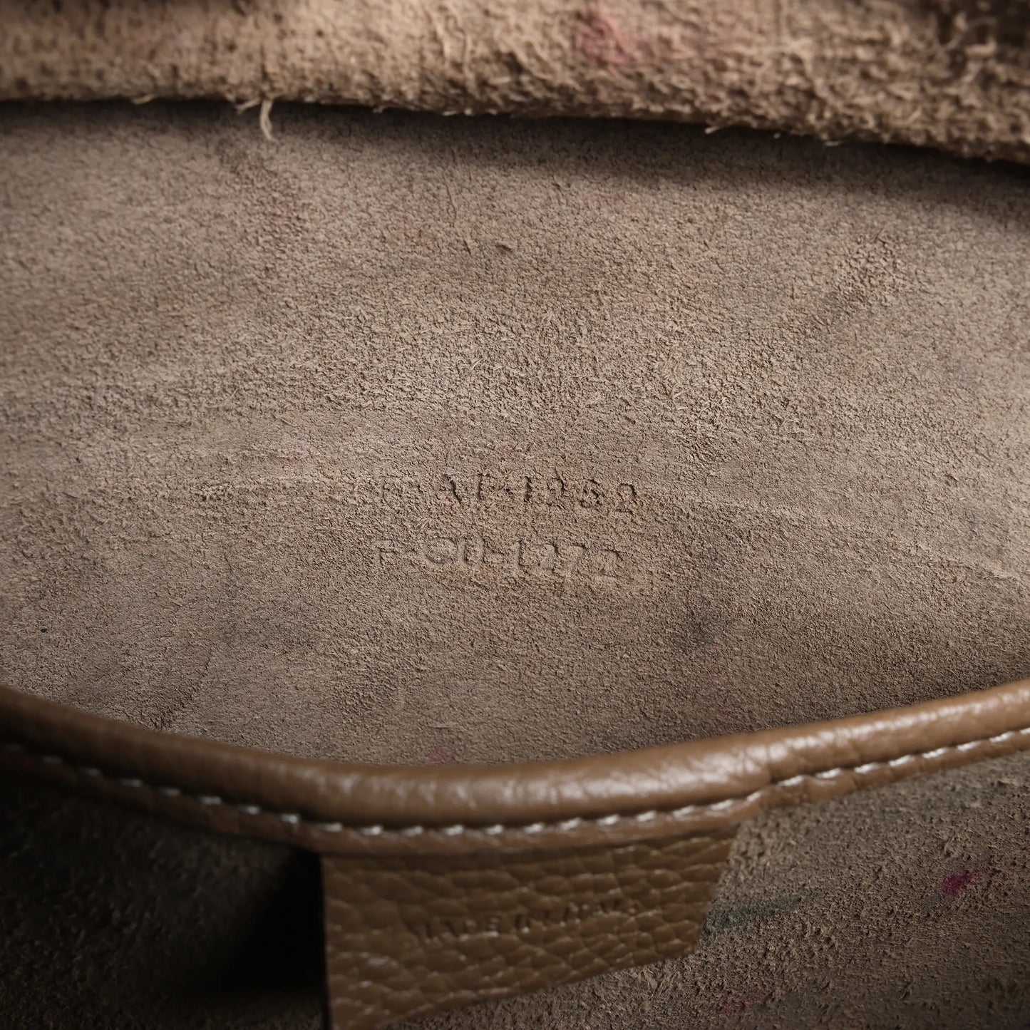 CELINE Nano Luggage Leather 2Way Handbag in Greige