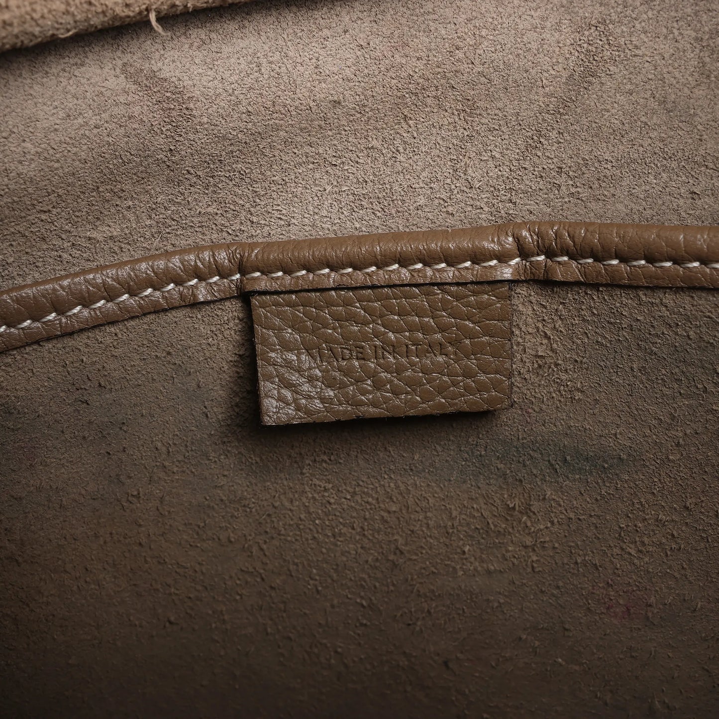 CELINE Nano Luggage Leather 2Way Handbag in Greige